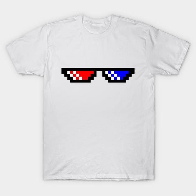 3D glasses T-Shirt by tuditees